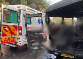 पुण्यात ट्रॅव्हल्स ला आग; होरपळून चार जणांचा मृत्यू