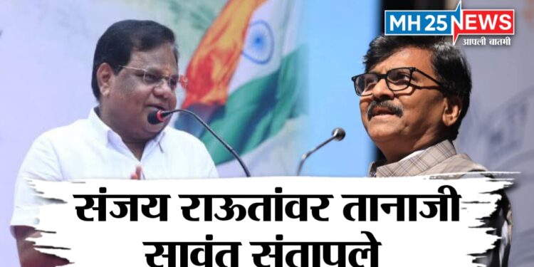 राऊत बांधावर फिरताना दिसले; तानाजी सावंत संतापले